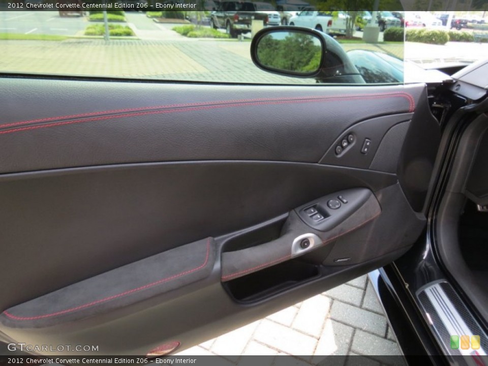 Ebony Interior Door Panel for the 2012 Chevrolet Corvette Centennial Edition Z06 #68228311