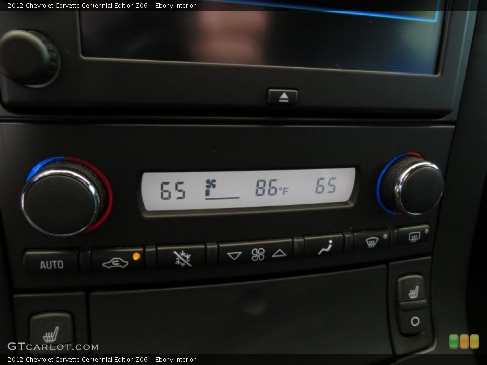 Ebony Interior Controls for the 2012 Chevrolet Corvette Centennial Edition Z06 #68228562