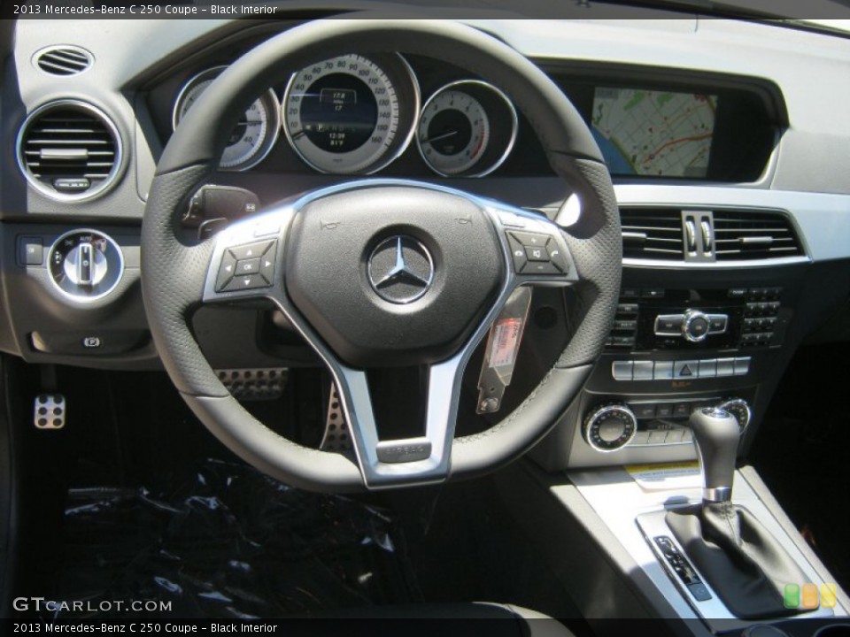 Black Interior Steering Wheel for the 2013 Mercedes-Benz C 250 Coupe #68229106
