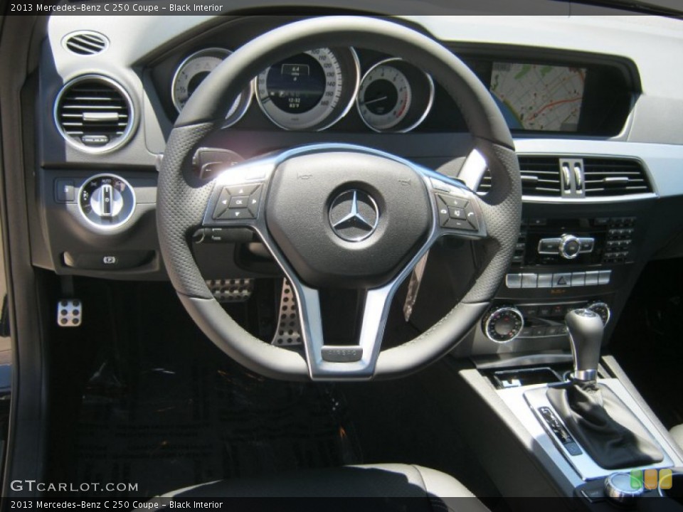 Black Interior Steering Wheel for the 2013 Mercedes-Benz C 250 Coupe #68229262
