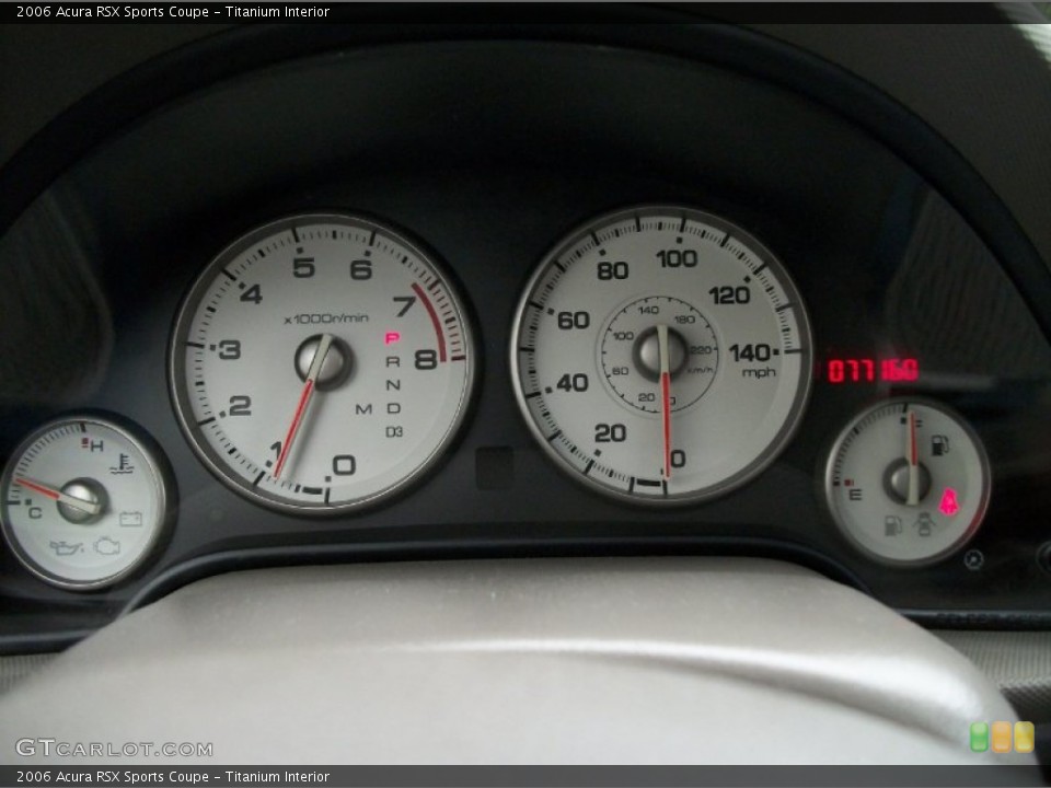Titanium Interior Gauges for the 2006 Acura RSX Sports Coupe #68230948