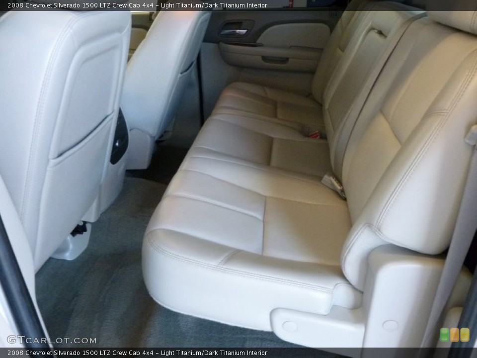 Light Titanium/Dark Titanium Interior Rear Seat for the 2008 Chevrolet Silverado 1500 LTZ Crew Cab 4x4 #68232325