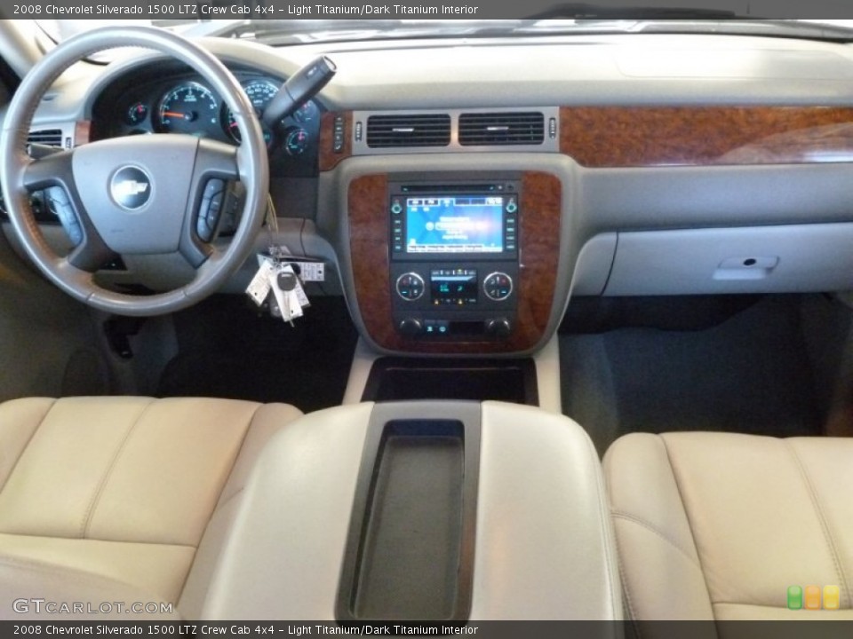Light Titanium/Dark Titanium Interior Dashboard for the 2008 Chevrolet Silverado 1500 LTZ Crew Cab 4x4 #68232402