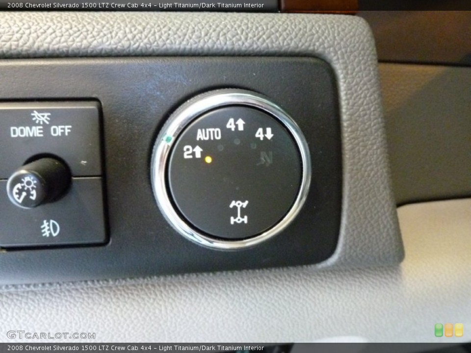 Light Titanium/Dark Titanium Interior Controls for the 2008 Chevrolet Silverado 1500 LTZ Crew Cab 4x4 #68232484