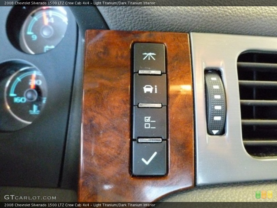 Light Titanium/Dark Titanium Interior Controls for the 2008 Chevrolet Silverado 1500 LTZ Crew Cab 4x4 #68232519