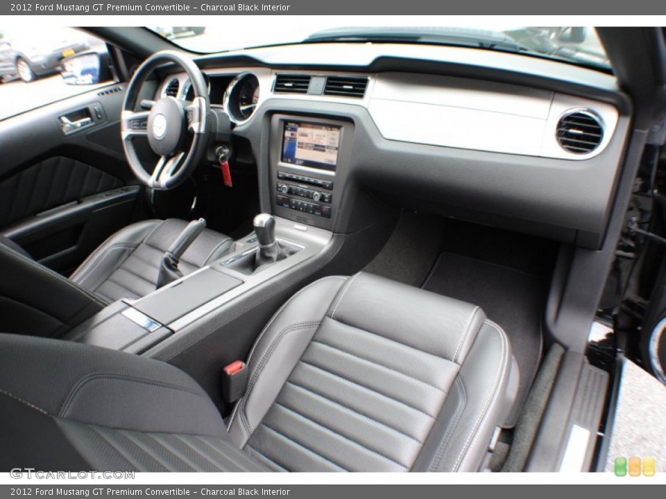 Charcoal Black Interior Dashboard for the 2012 Ford Mustang GT Premium Convertible #68233165