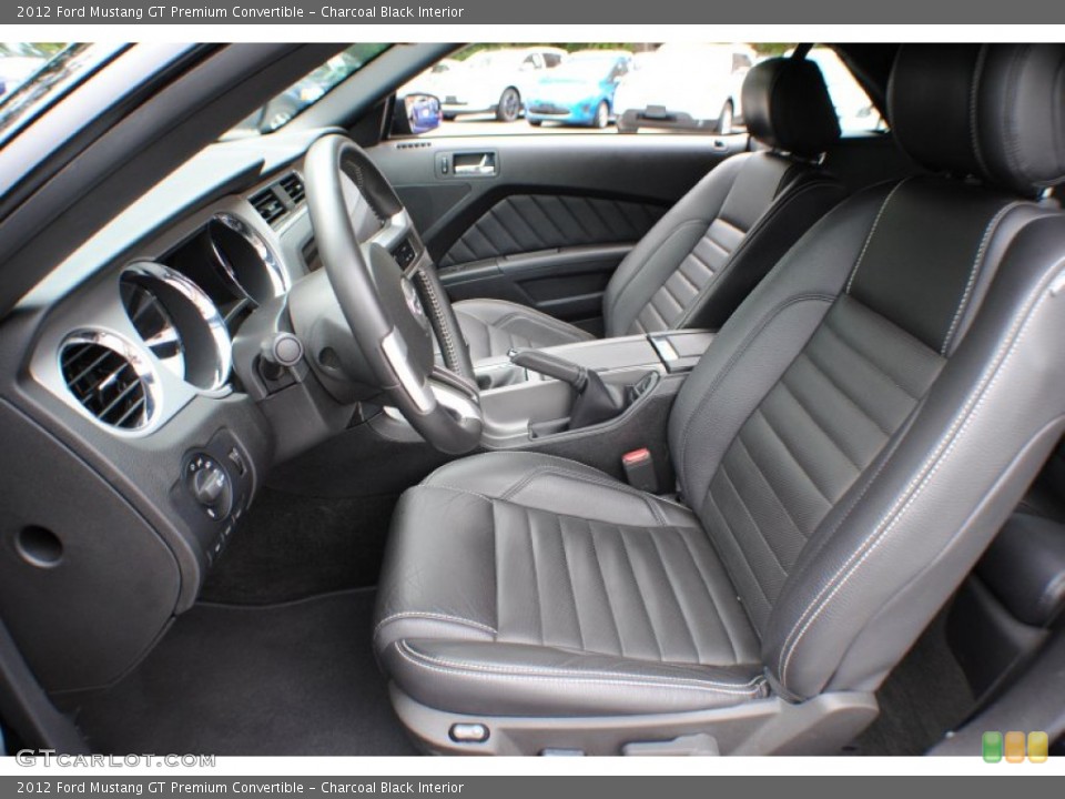 Charcoal Black Interior Front Seat for the 2012 Ford Mustang GT Premium Convertible #68233189