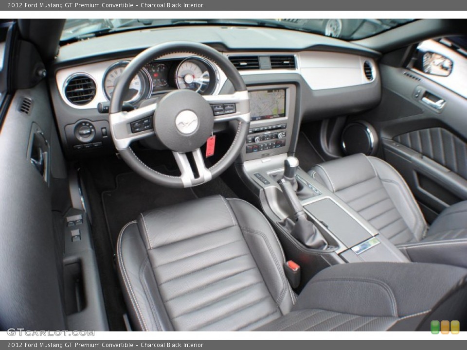 Charcoal Black Interior Prime Interior for the 2012 Ford Mustang GT Premium Convertible #68233231