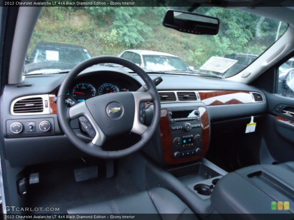 Ebony Interior Dashboard for the 2013 Chevrolet Avalanche LT 4x4 Black Diamond Edition #68235139