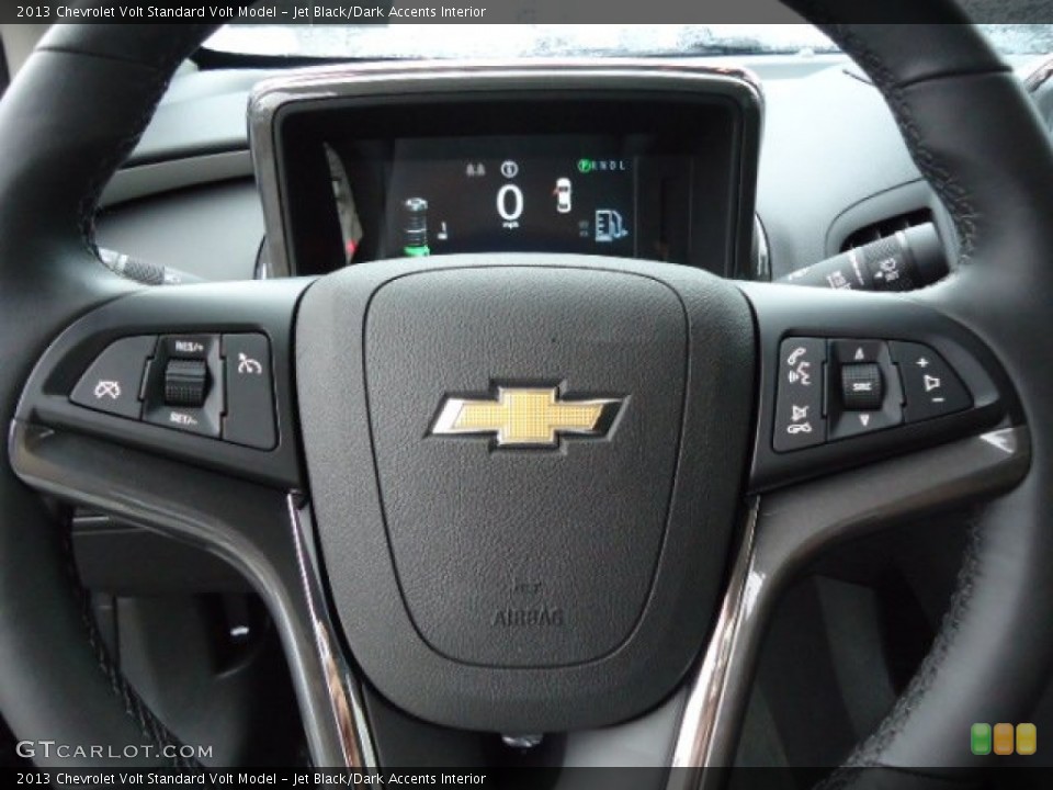 Jet Black/Dark Accents Interior Steering Wheel for the 2013 Chevrolet Volt  #68235352