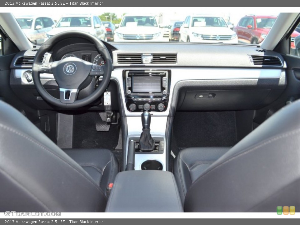 Titan Black Interior Dashboard for the 2013 Volkswagen Passat 2.5L SE #68235778