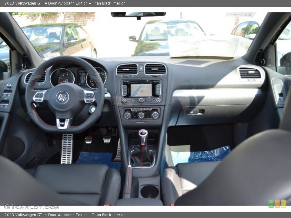 Titan Black Interior Dashboard for the 2013 Volkswagen GTI 4 Door Autobahn Edition #68236057