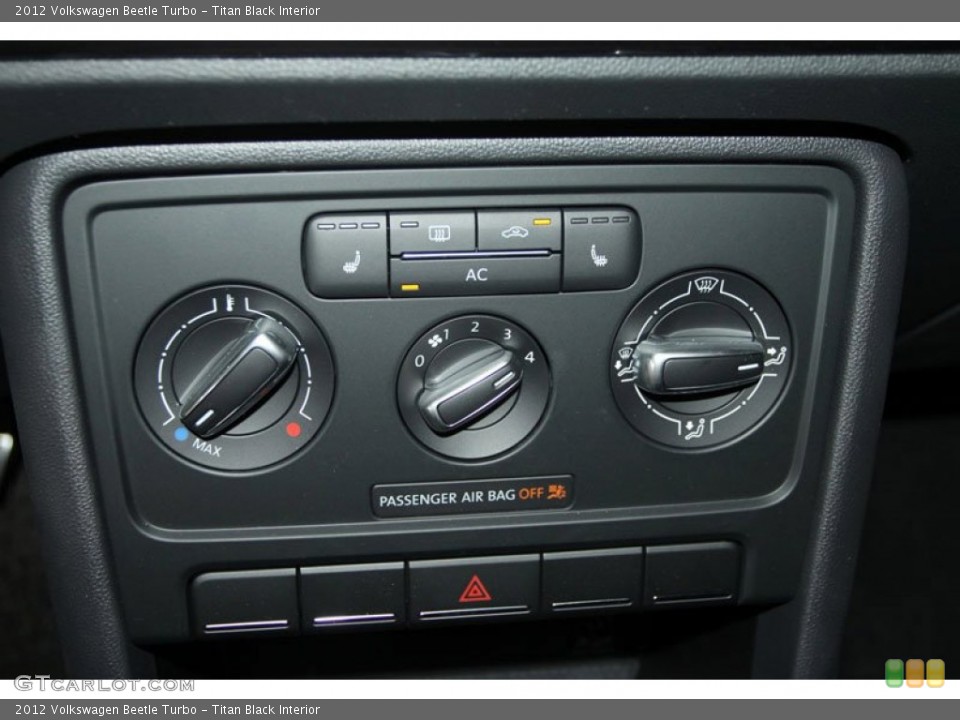 Titan Black Interior Controls for the 2012 Volkswagen Beetle Turbo #68236405