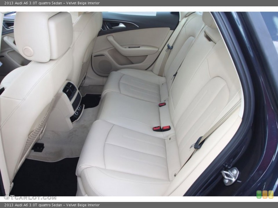 Velvet Beige Interior Rear Seat for the 2013 Audi A6 3.0T quattro Sedan #68238259