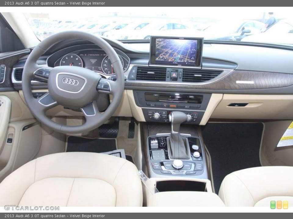 Velvet Beige Interior Dashboard for the 2013 Audi A6 3.0T quattro Sedan #68238313