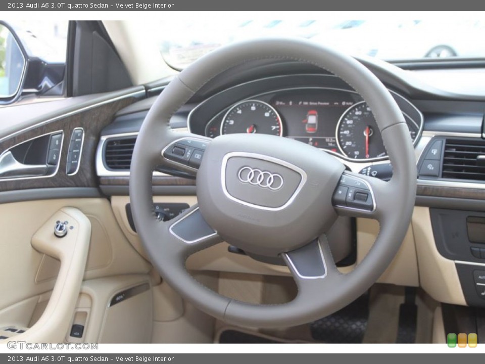 Velvet Beige Interior Steering Wheel for the 2013 Audi A6 3.0T quattro Sedan #68238319