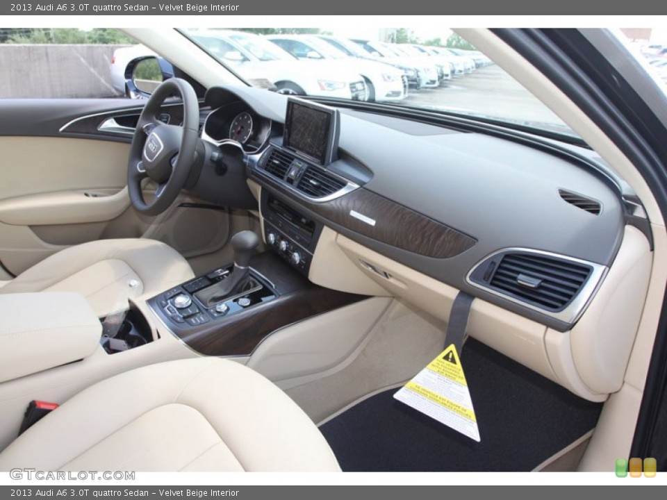 Velvet Beige Interior Dashboard for the 2013 Audi A6 3.0T quattro Sedan #68238352