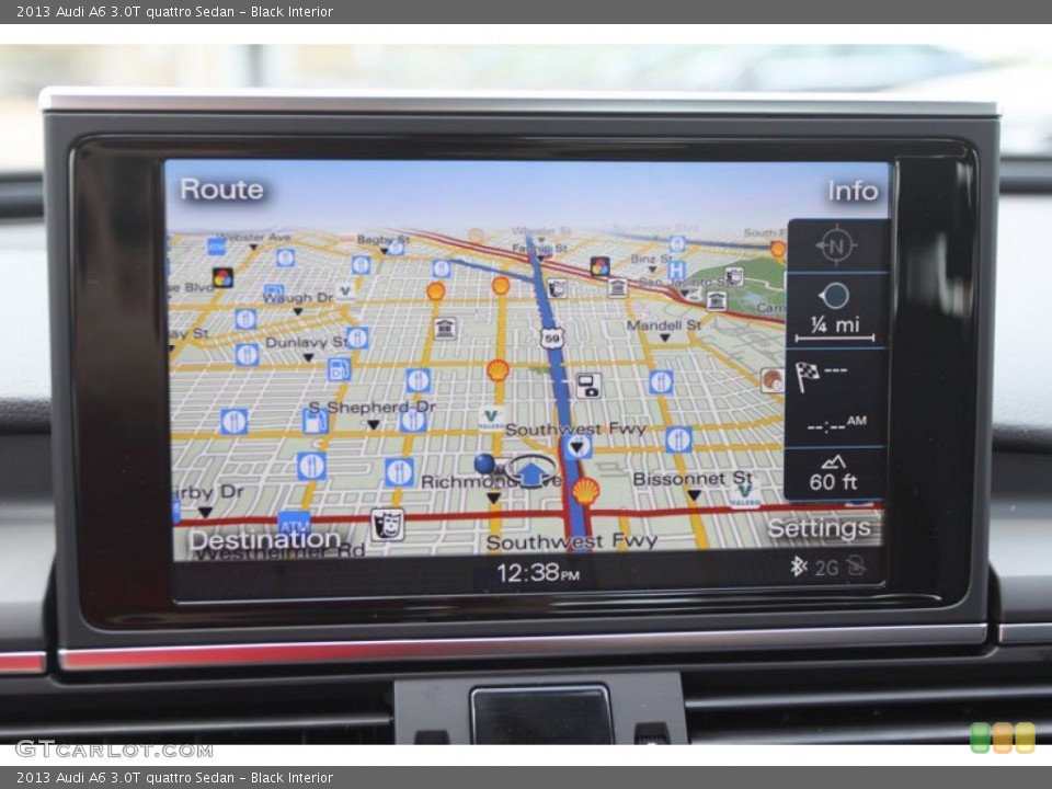 Black Interior Navigation for the 2013 Audi A6 3.0T quattro Sedan #68238565