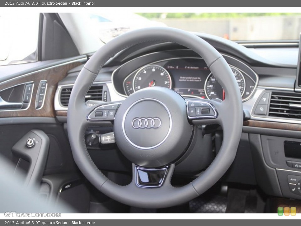 Black Interior Steering Wheel for the 2013 Audi A6 3.0T quattro Sedan #68238796