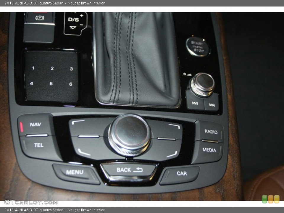 Nougat Brown Interior Controls for the 2013 Audi A6 3.0T quattro Sedan #68239114