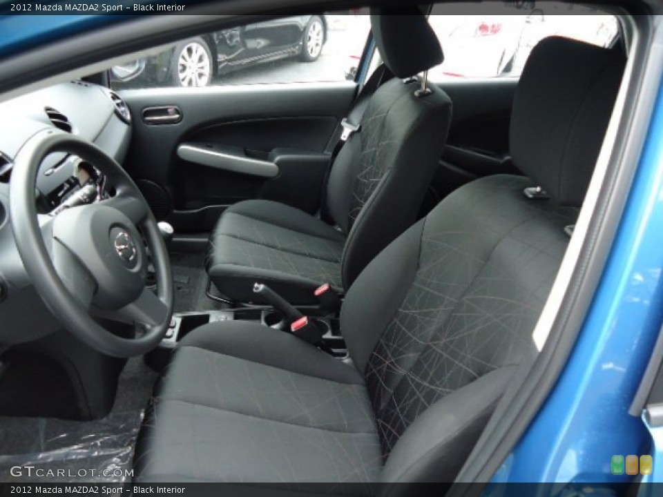 Black Interior Front Seat for the 2012 Mazda MAZDA2 Sport #68239468
