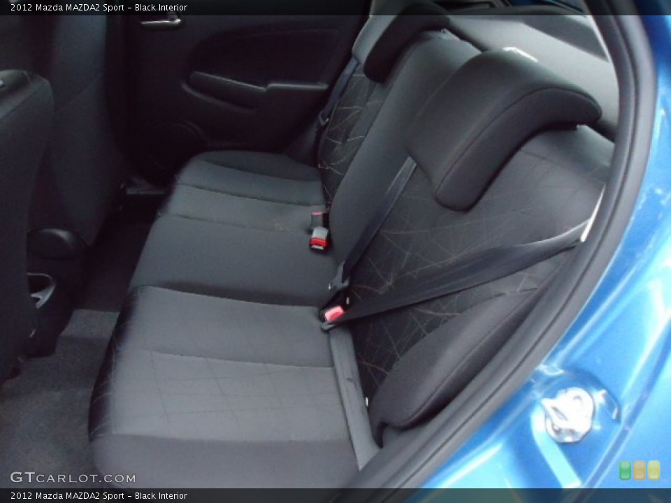 Black Interior Rear Seat for the 2012 Mazda MAZDA2 Sport #68239475