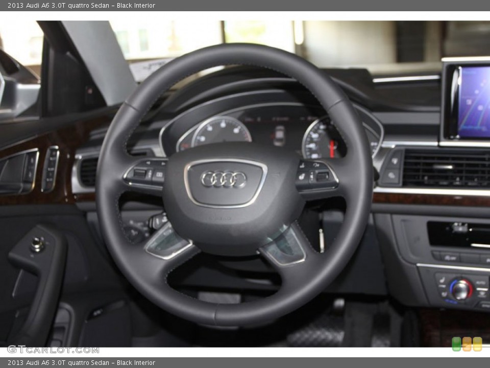 Black Interior Steering Wheel for the 2013 Audi A6 3.0T quattro Sedan #68240341