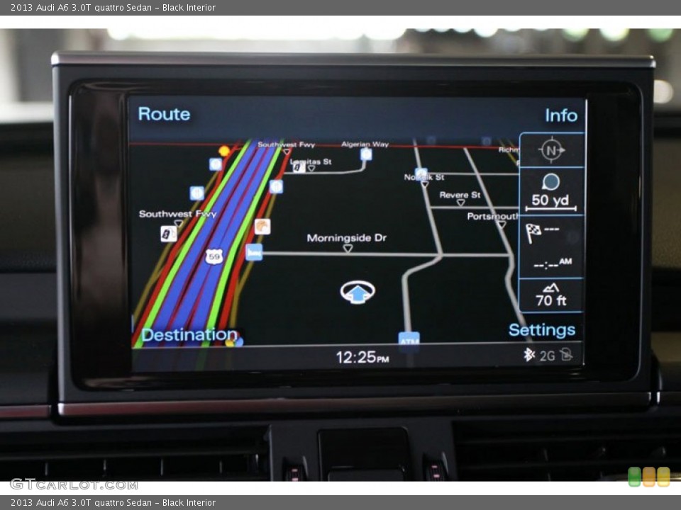 Black Interior Navigation for the 2013 Audi A6 3.0T quattro Sedan #68240350