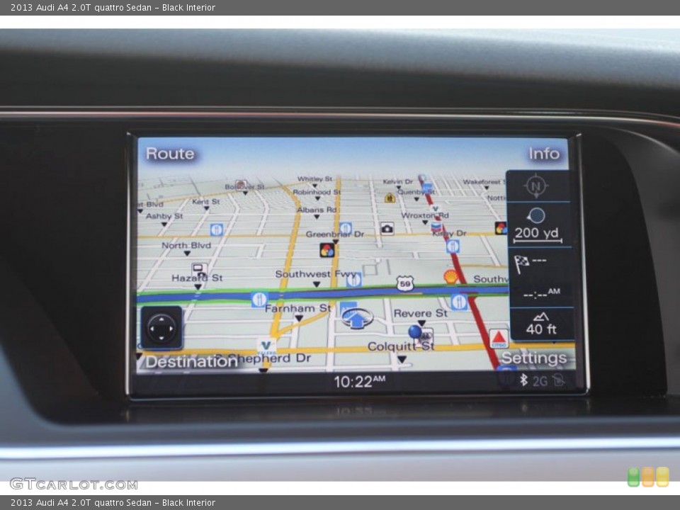 Black Interior Navigation for the 2013 Audi A4 2.0T quattro Sedan #68241352