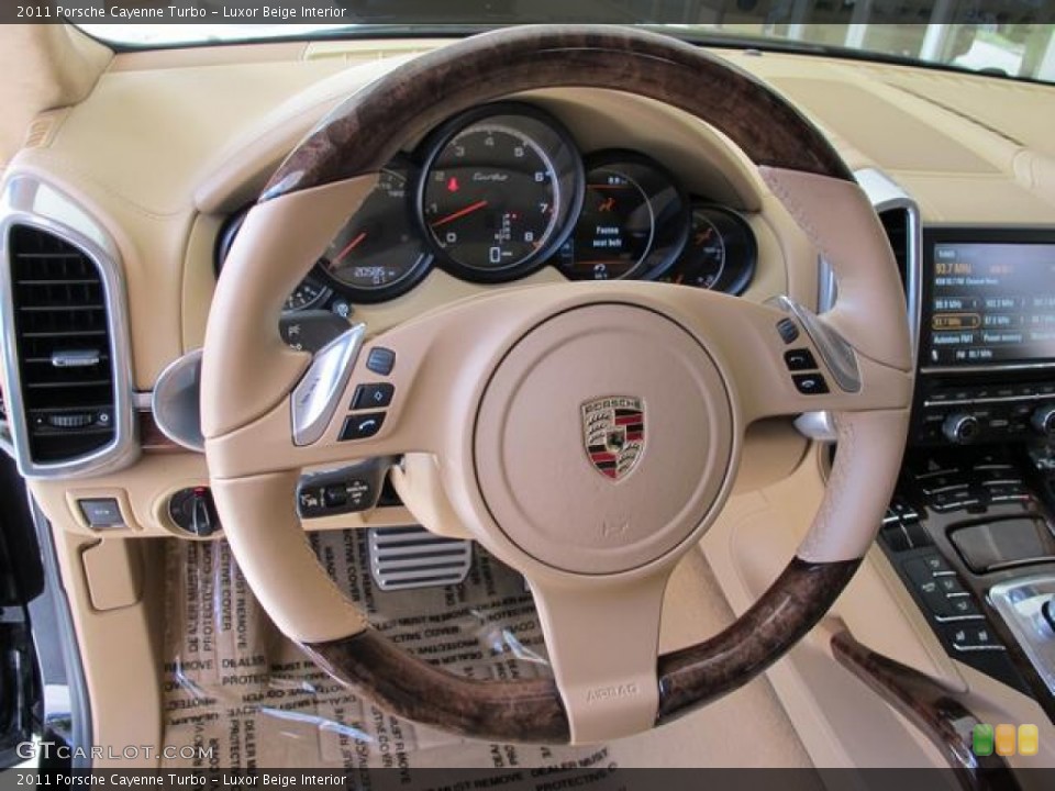 Luxor Beige Interior Steering Wheel for the 2011 Porsche Cayenne Turbo #68242018