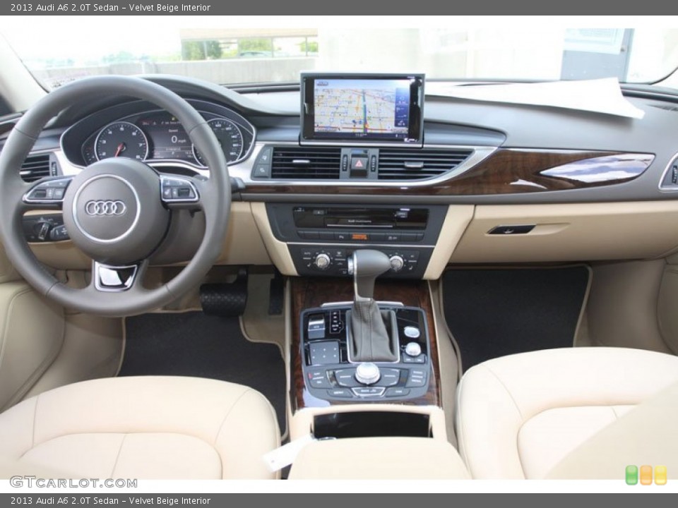 Velvet Beige Interior Dashboard for the 2013 Audi A6 2.0T Sedan #68242084
