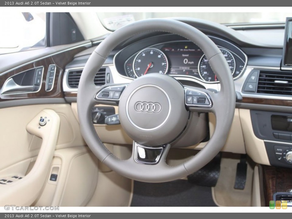 Velvet Beige Interior Steering Wheel for the 2013 Audi A6 2.0T Sedan #68242090