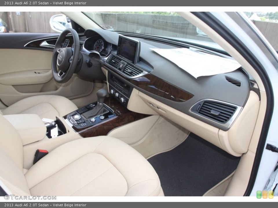 Velvet Beige Interior Dashboard for the 2013 Audi A6 2.0T Sedan #68242168