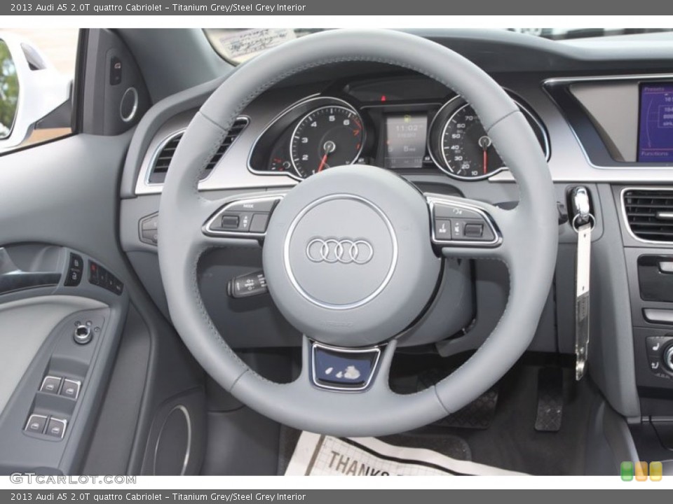 Titanium Grey/Steel Grey Interior Steering Wheel for the 2013 Audi A5 2.0T quattro Cabriolet #68242615