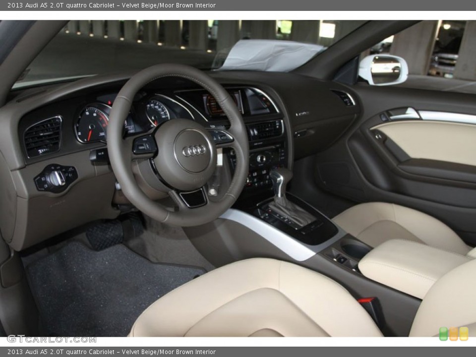 Velvet Beige/Moor Brown Interior Prime Interior for the 2013 Audi A5 2.0T quattro Cabriolet #68242876