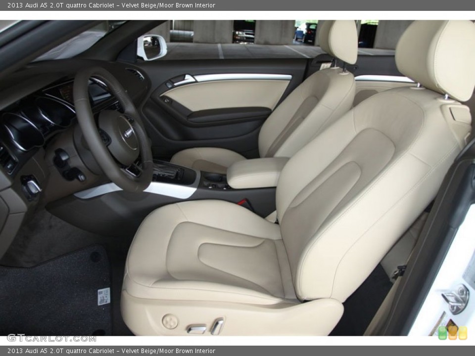 Velvet Beige/Moor Brown Interior Front Seat for the 2013 Audi A5 2.0T quattro Cabriolet #68242885
