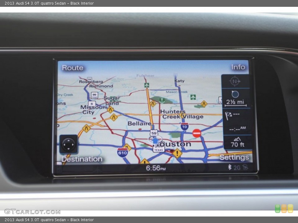 Black Interior Navigation for the 2013 Audi S4 3.0T quattro Sedan #68243683