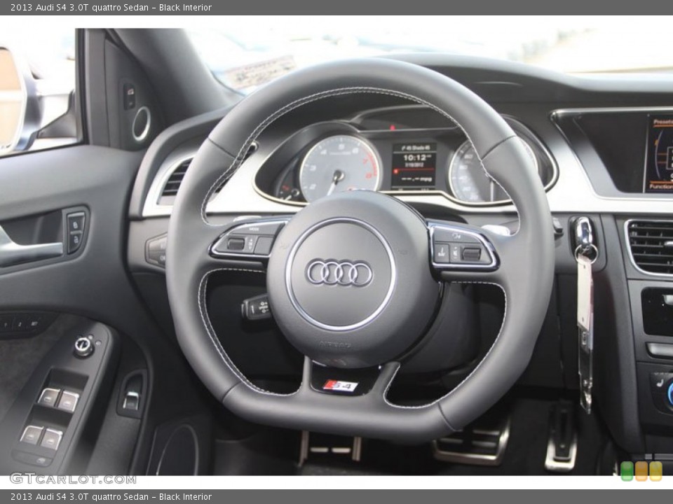 Black Interior Steering Wheel for the 2013 Audi S4 3.0T quattro Sedan #68243968