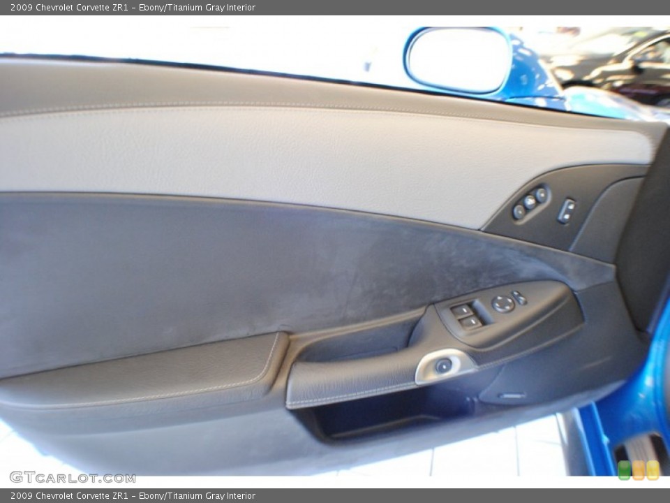 Ebony/Titanium Gray Interior Door Panel for the 2009 Chevrolet Corvette ZR1 #68244967