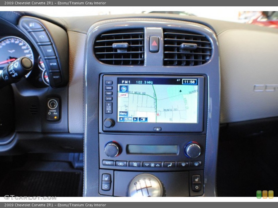 Ebony/Titanium Gray Interior Navigation for the 2009 Chevrolet Corvette ZR1 #68244985