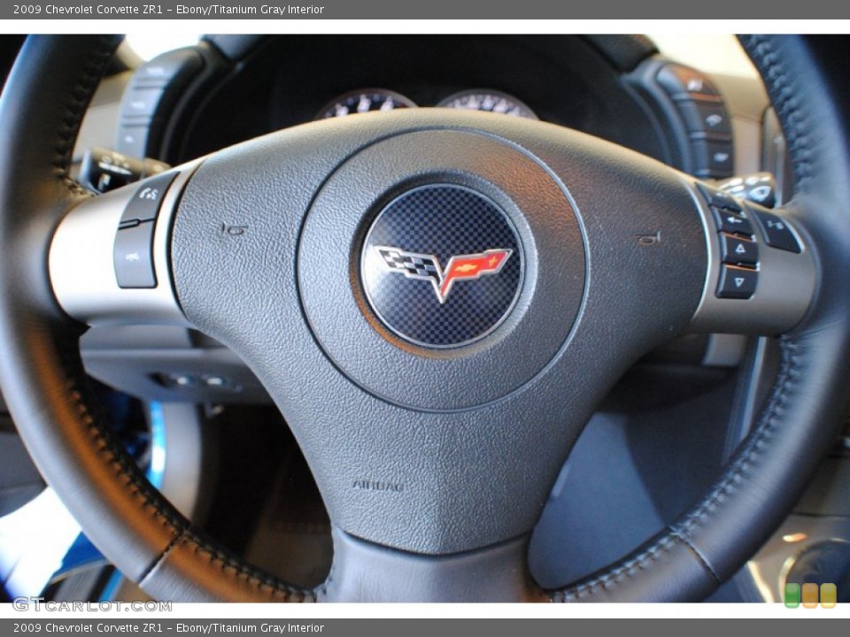 Ebony/Titanium Gray Interior Controls for the 2009 Chevrolet Corvette ZR1 #68244994