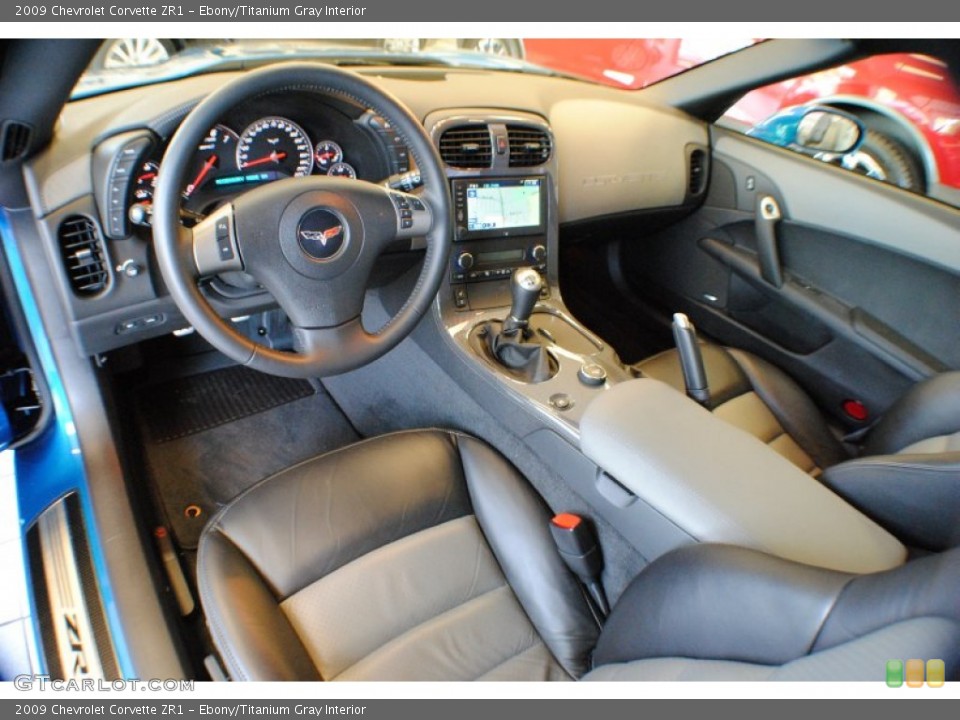 Ebony/Titanium Gray Interior Prime Interior for the 2009 Chevrolet Corvette ZR1 #68245003