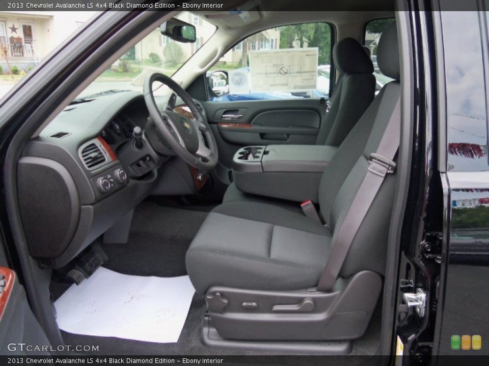 Ebony Interior Front Seat for the 2013 Chevrolet Avalanche LS 4x4 Black Diamond Edition #68245165
