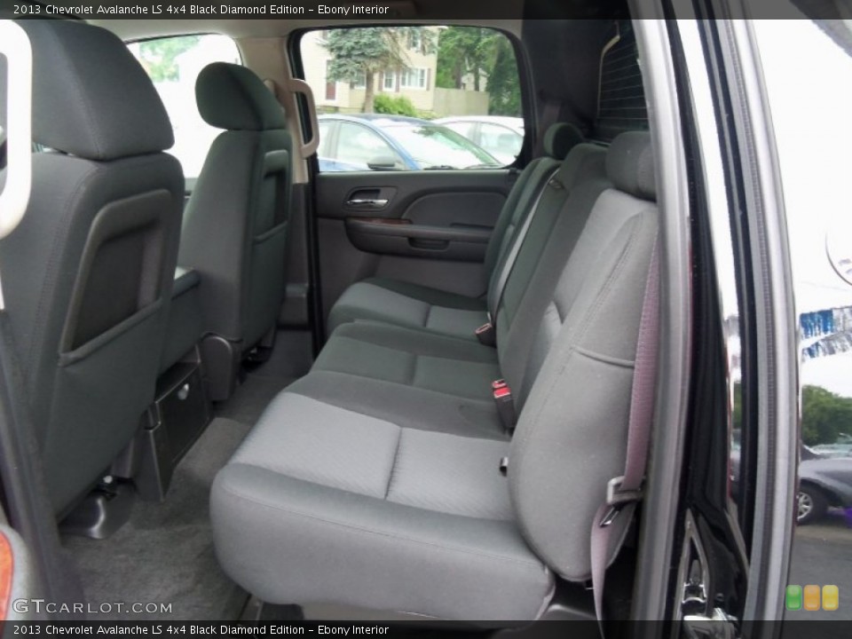 Ebony Interior Rear Seat for the 2013 Chevrolet Avalanche LS 4x4 Black Diamond Edition #68245342