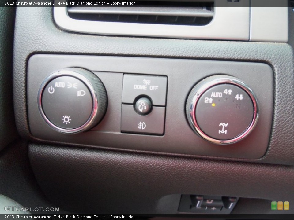 Ebony Interior Controls for the 2013 Chevrolet Avalanche LT 4x4 Black Diamond Edition #68245648