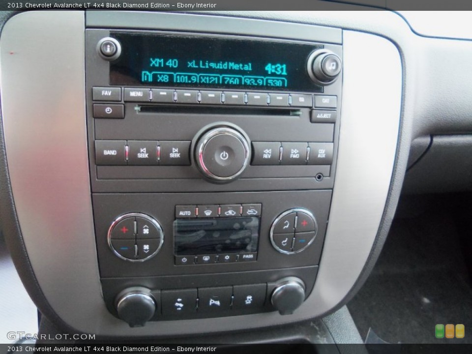 Ebony Interior Controls for the 2013 Chevrolet Avalanche LT 4x4 Black Diamond Edition #68245747