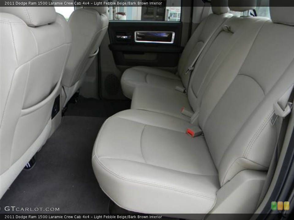 Light Pebble Beige/Bark Brown Interior Rear Seat for the 2011 Dodge Ram 1500 Laramie Crew Cab 4x4 #68245897