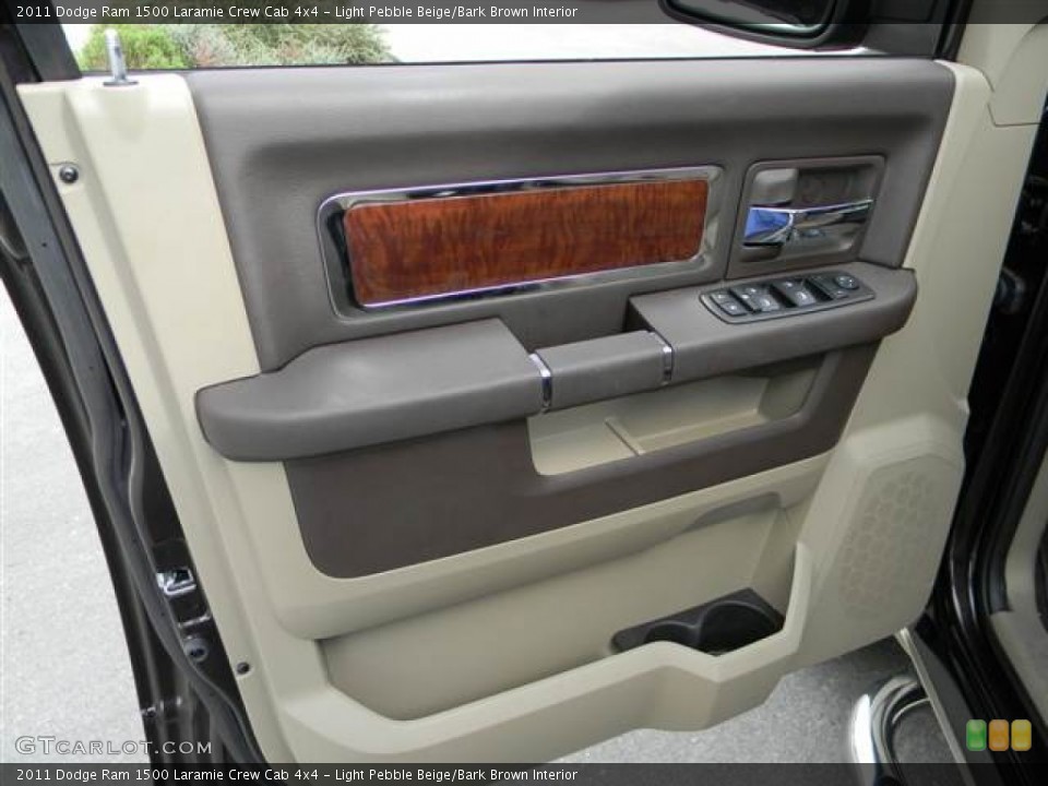 Light Pebble Beige/Bark Brown Interior Door Panel for the 2011 Dodge Ram 1500 Laramie Crew Cab 4x4 #68245920