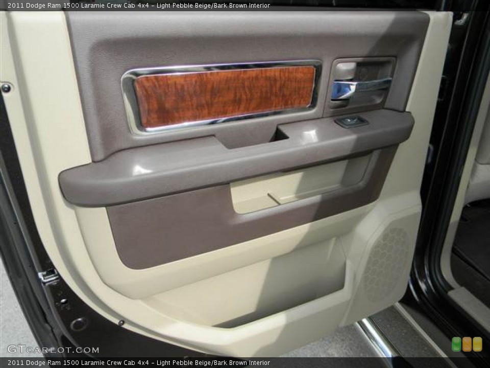 Light Pebble Beige/Bark Brown Interior Door Panel for the 2011 Dodge Ram 1500 Laramie Crew Cab 4x4 #68246038