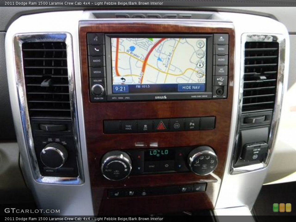 Light Pebble Beige/Bark Brown Interior Navigation for the 2011 Dodge Ram 1500 Laramie Crew Cab 4x4 #68246092